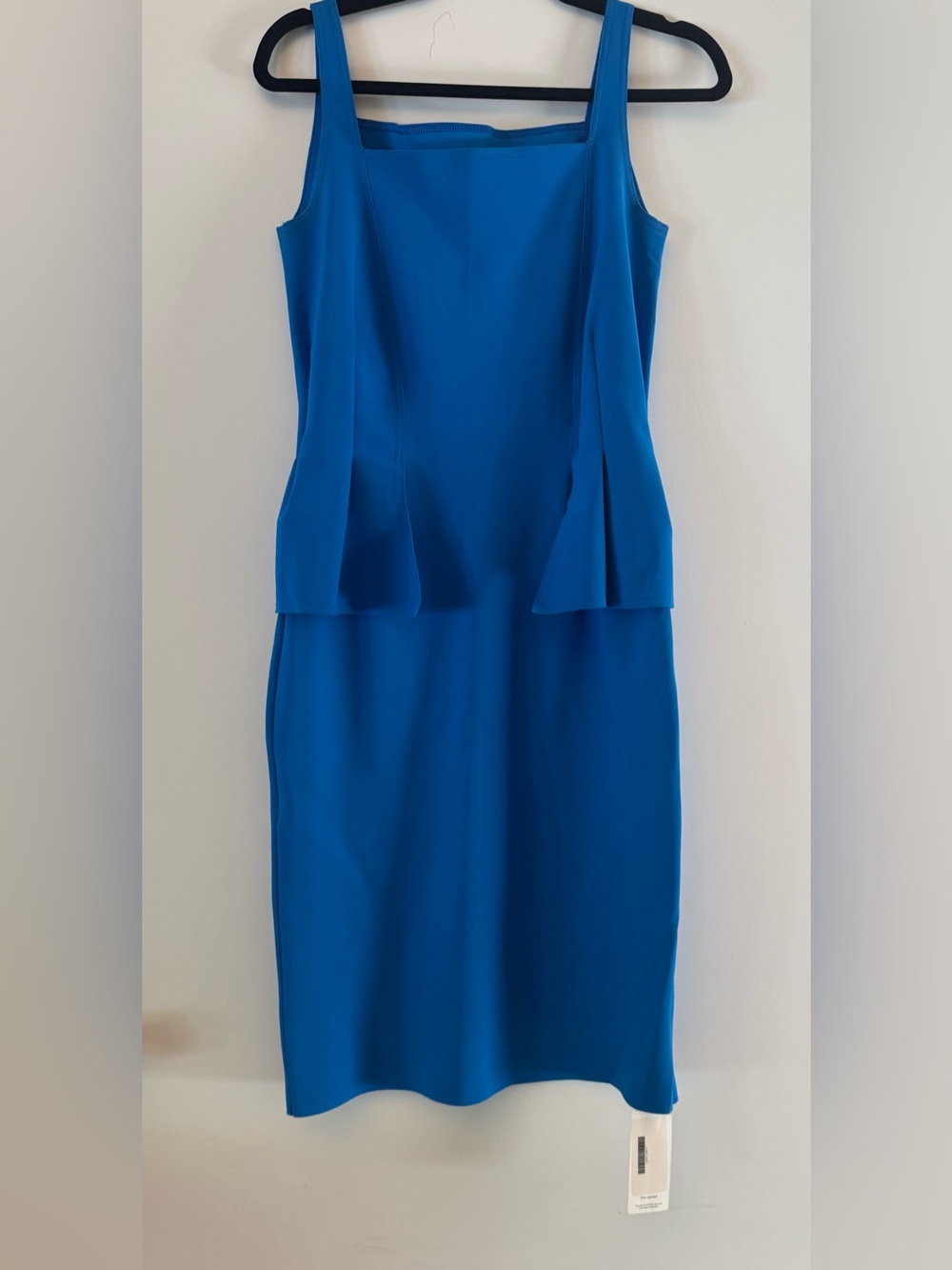La Petite Robe di Chiara Boni Sleeveless Peplum Sheath Dress in Cobalt Blue